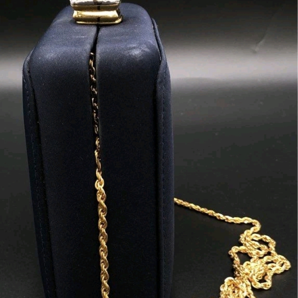 Elegant Blue and Gold Women's Valentina Bag - Picture 4 of 7
